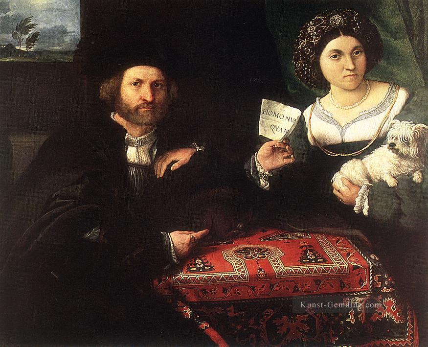 Ehemann und Ehefrau 1523 Renaissance Lorenzo Lotto Ölgemälde